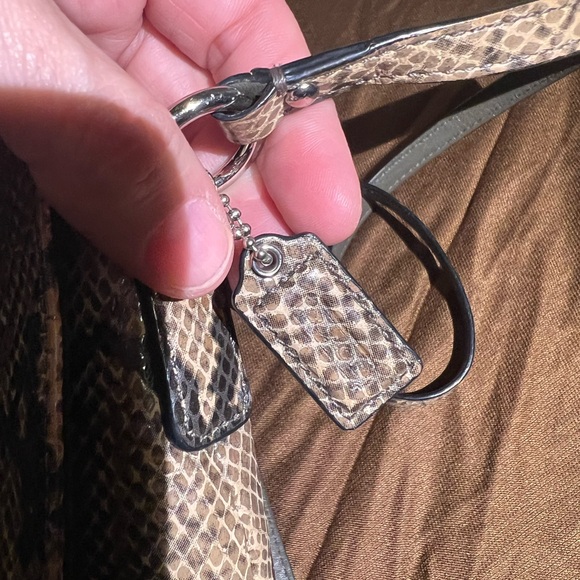 Coach Crossbody Python Soho Flap Brown And Black Purse Handbag Snake Skin Rare - Picture 4 of 9